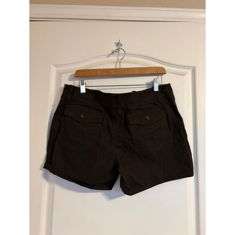 The Limited Drew Fit‎ Brown Cotton Stretch Utility Cargo Shorts Womens 12